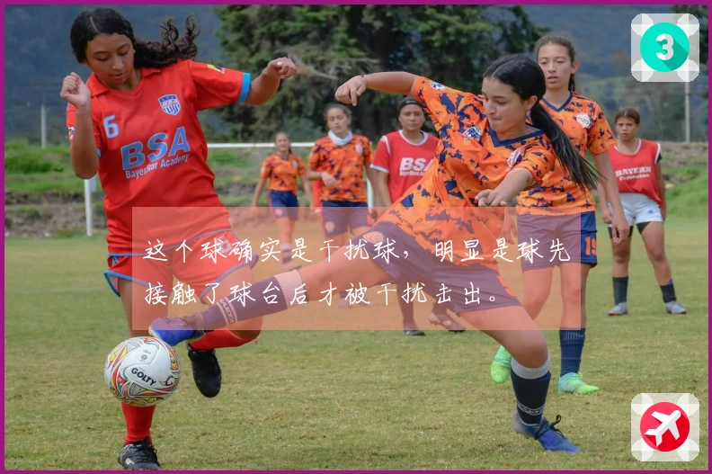 这个球确实是干扰球，明显是球先接触了球台后才被干扰击出。